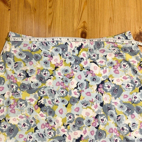 J. Jill Floral Print Stretch Pocket Knit Skirt Multicolor Women’s Size Medium - Picture 10 of 12